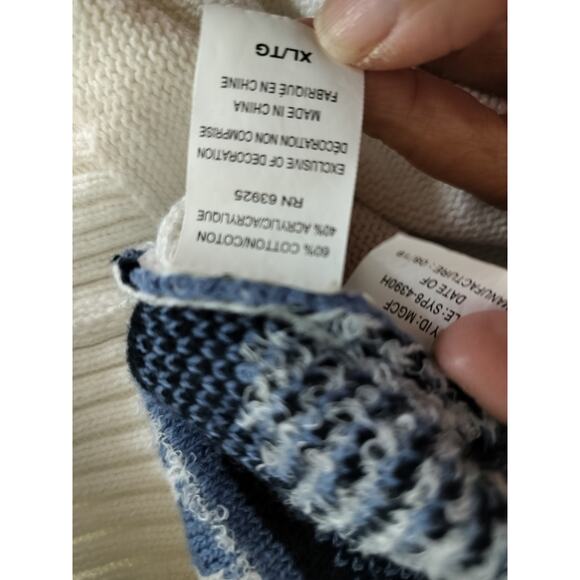 M783) Ugly Sweater Men Winter Abominable Snowman Teeth Hooded Sweater XL - Picture 10 of 11